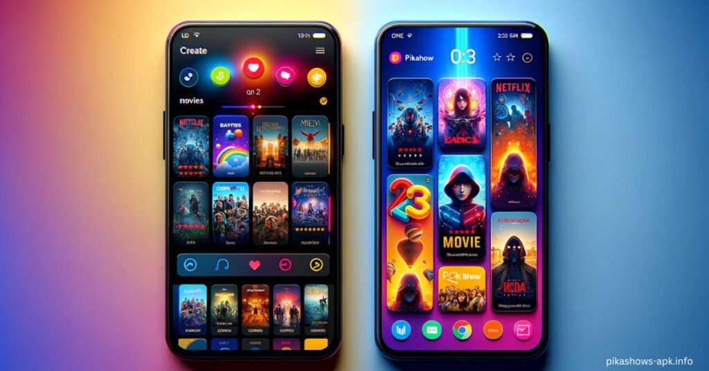 Pikashow app vs Netflix app